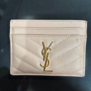Yves Saint Laurent Beige Card Holder